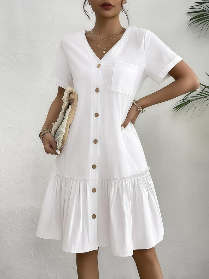 Women's Loose-Fit Single-Breasted Dress