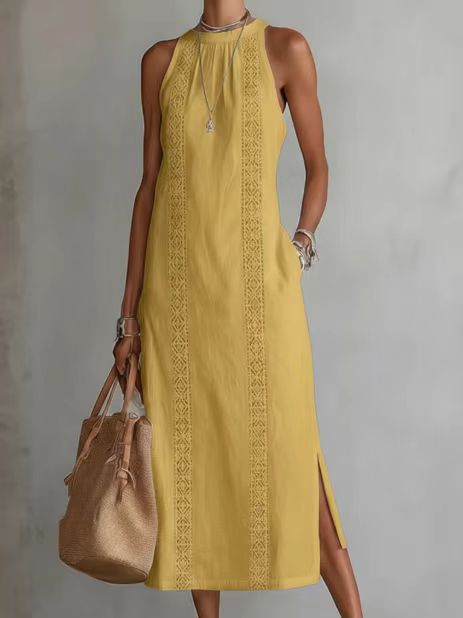 Maxi Linen Sleeveless Dress