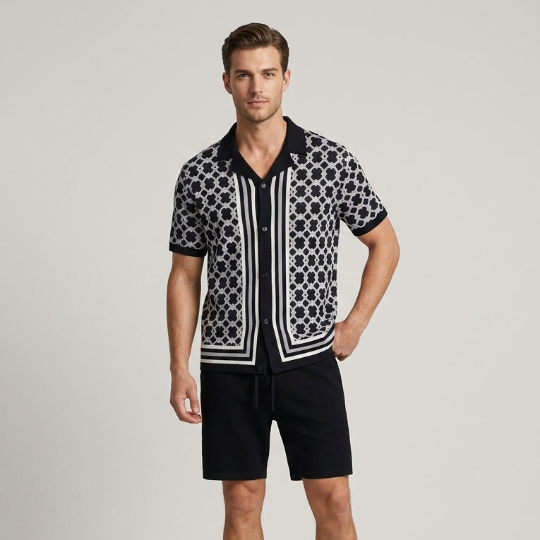 Reid Geometric Knit Two-Piece Set
