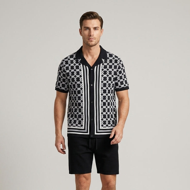 Reid Geometric Knit Two-Piece Set