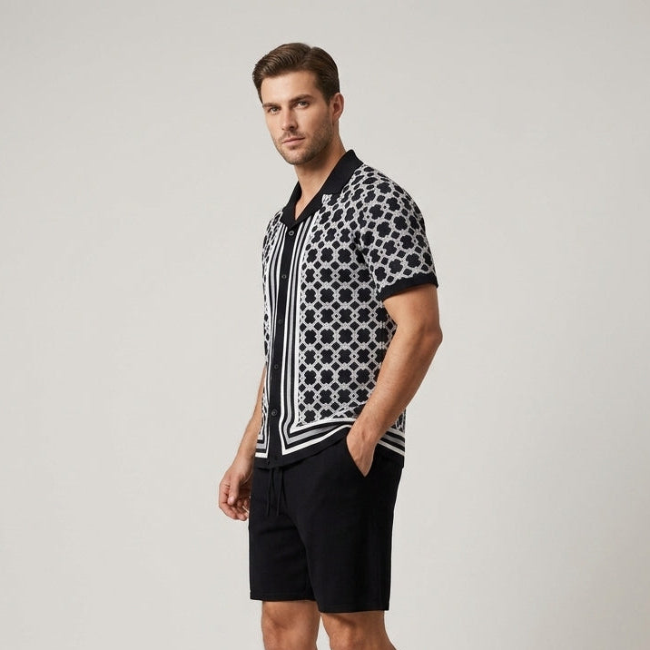 Reid Geometric Knit Two-Piece Set