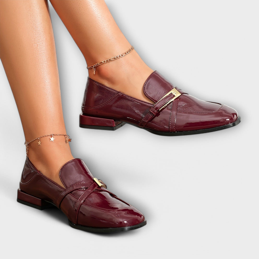 Isabel - Burgundy Moccasins