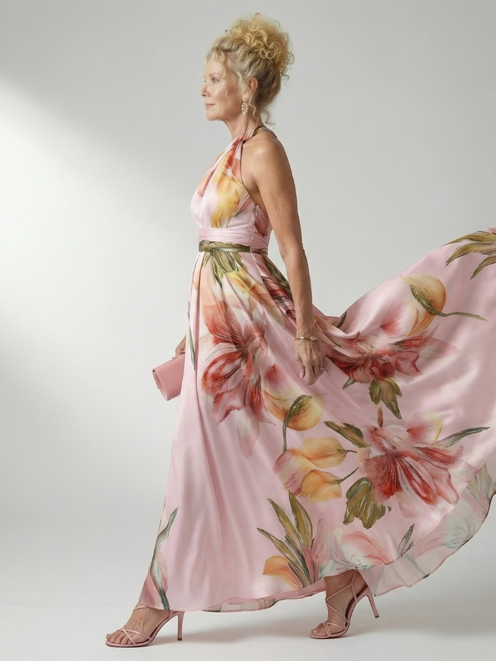 Light Floral Maxi Dress Amiel