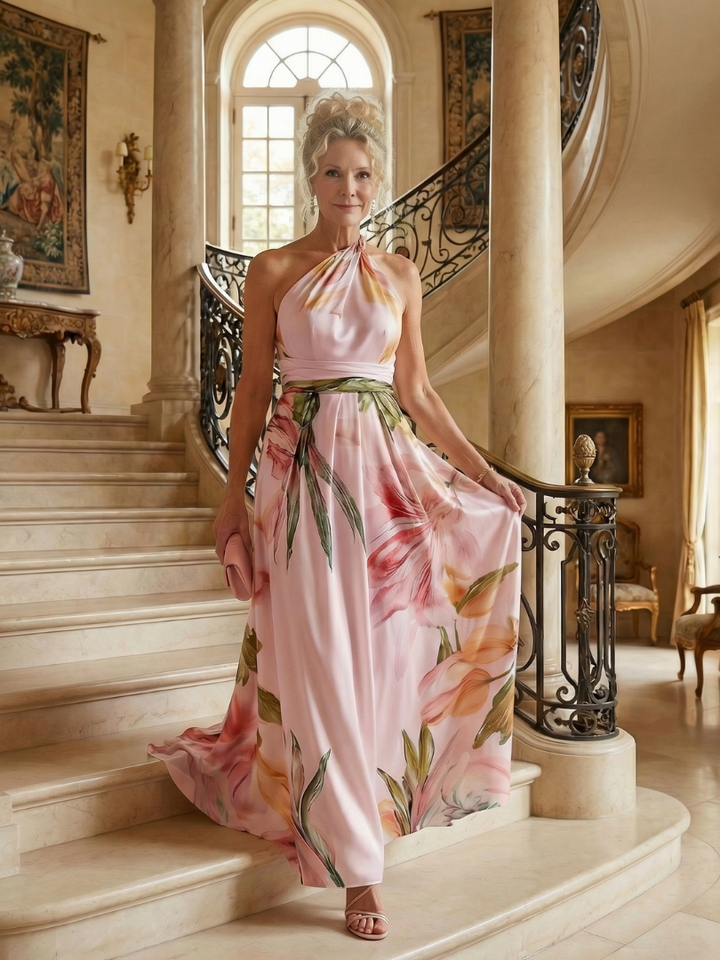 Light Floral Maxi Dress Amiel