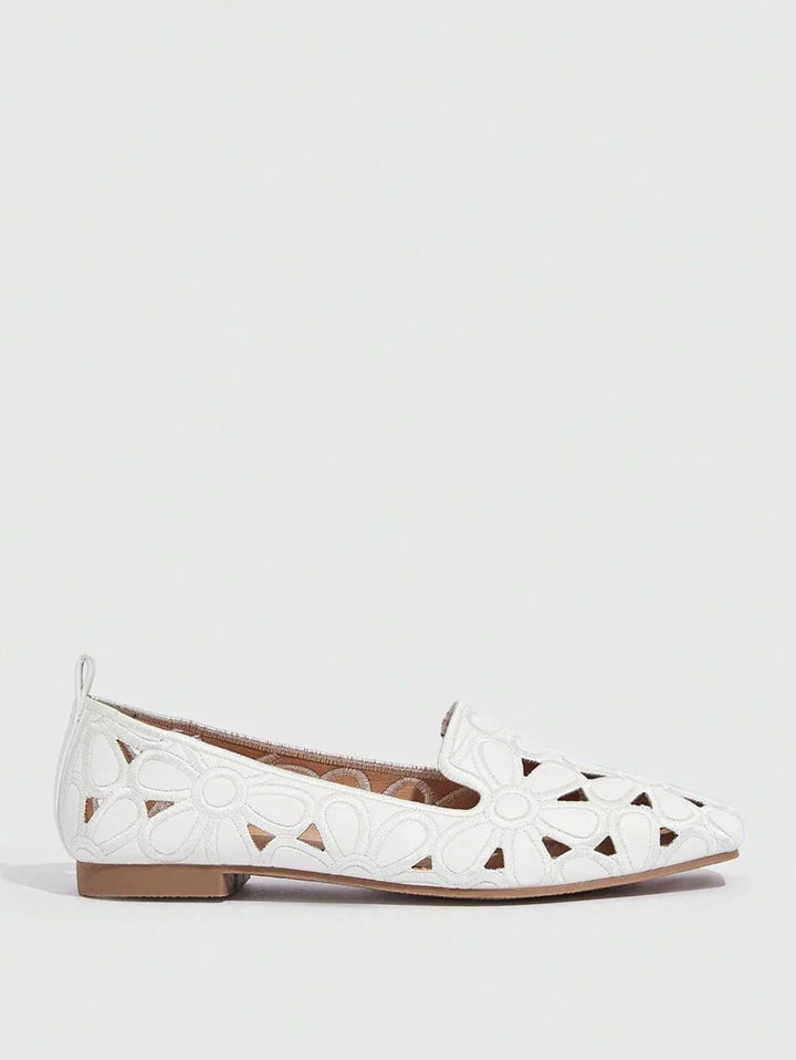 Rosace - Open Orthopedic Ballerinas with Floral Pattern