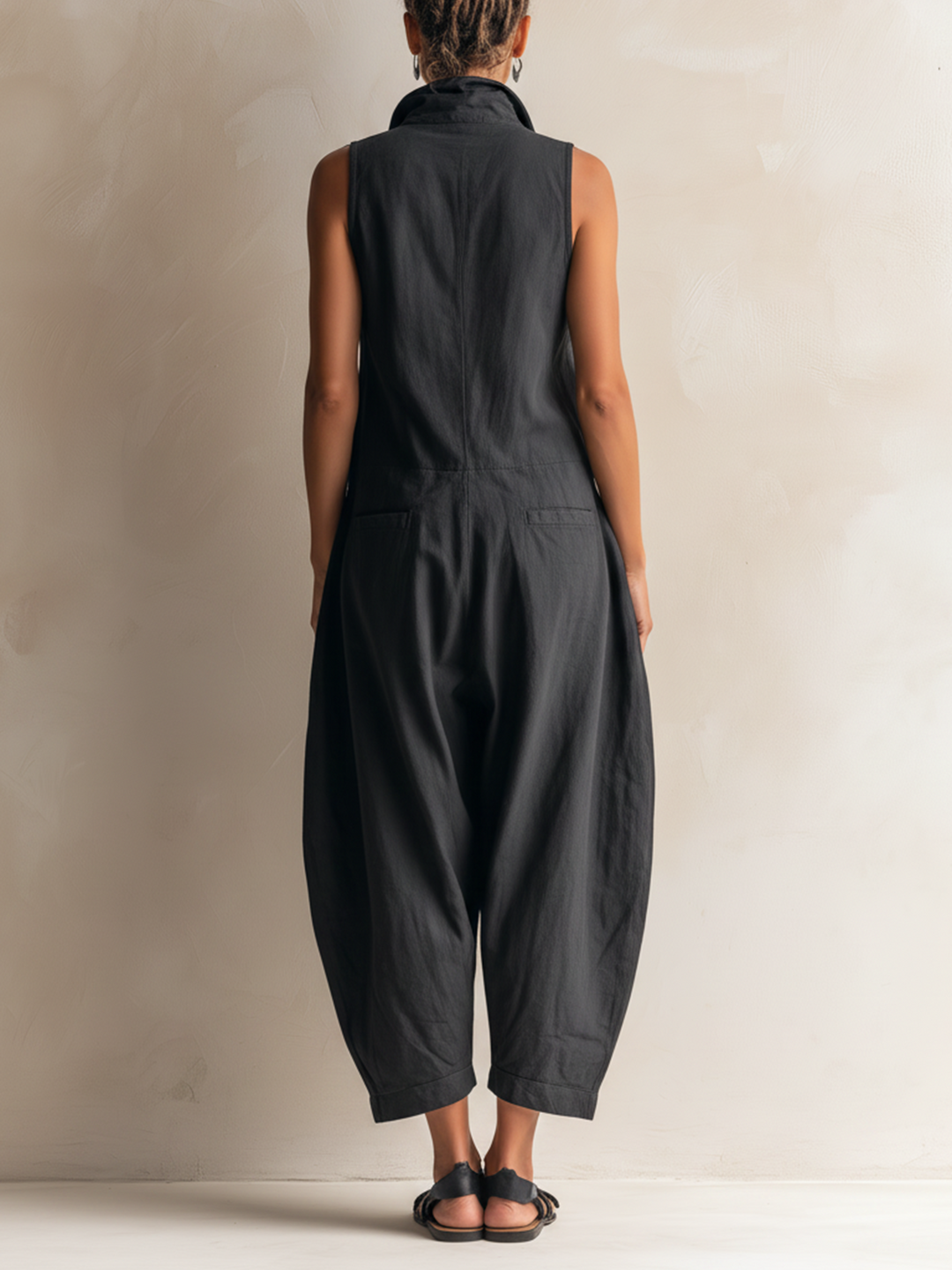Ilaria | Sleeveless Cotton Jumpsuit with Relaxed Silhouette