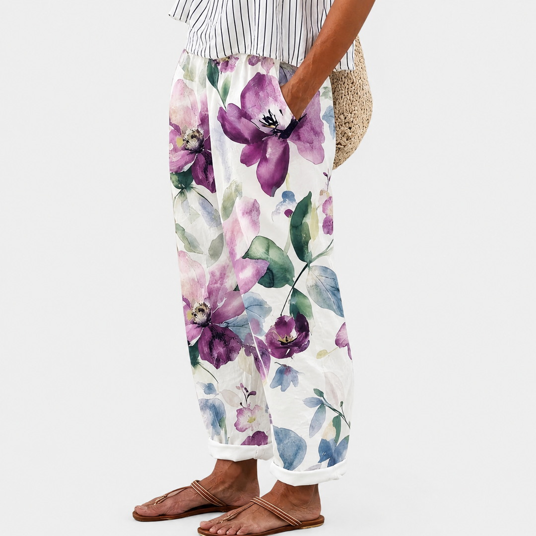 Comfort Lavender Pants Épanouie