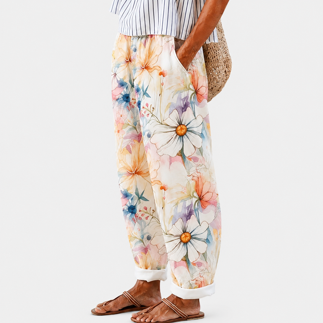 Pastel Floral Comfort Pants