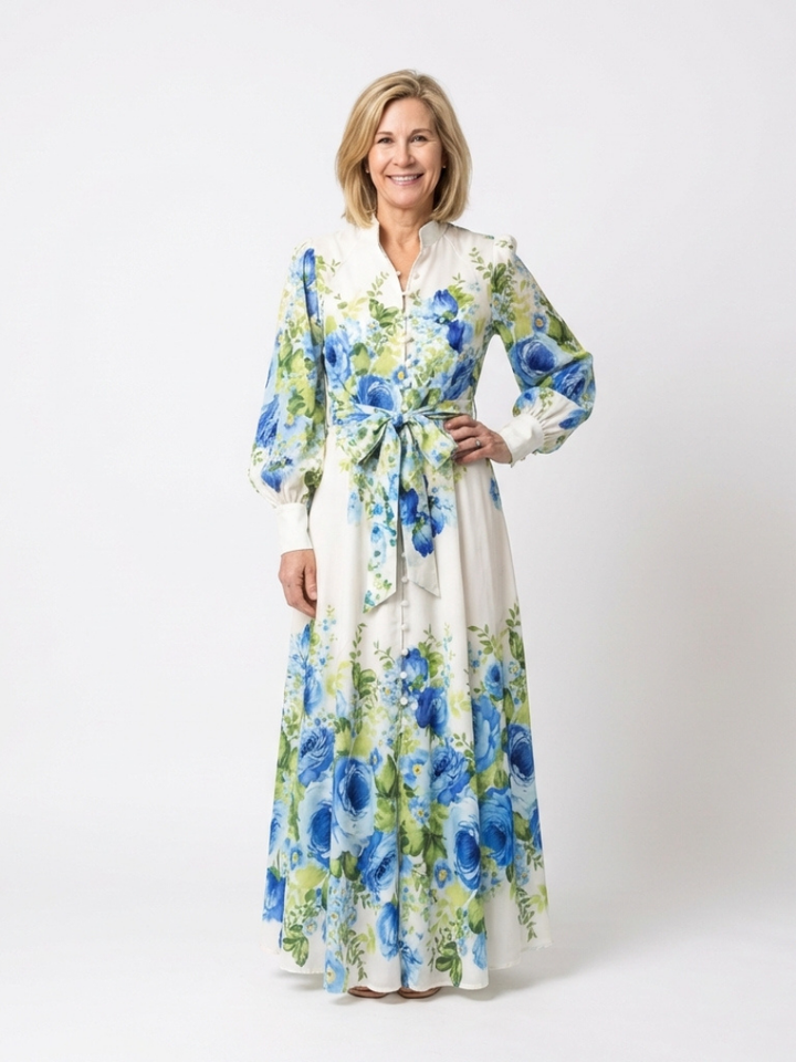 Nora Floral Long Sleeve Maxi Dress