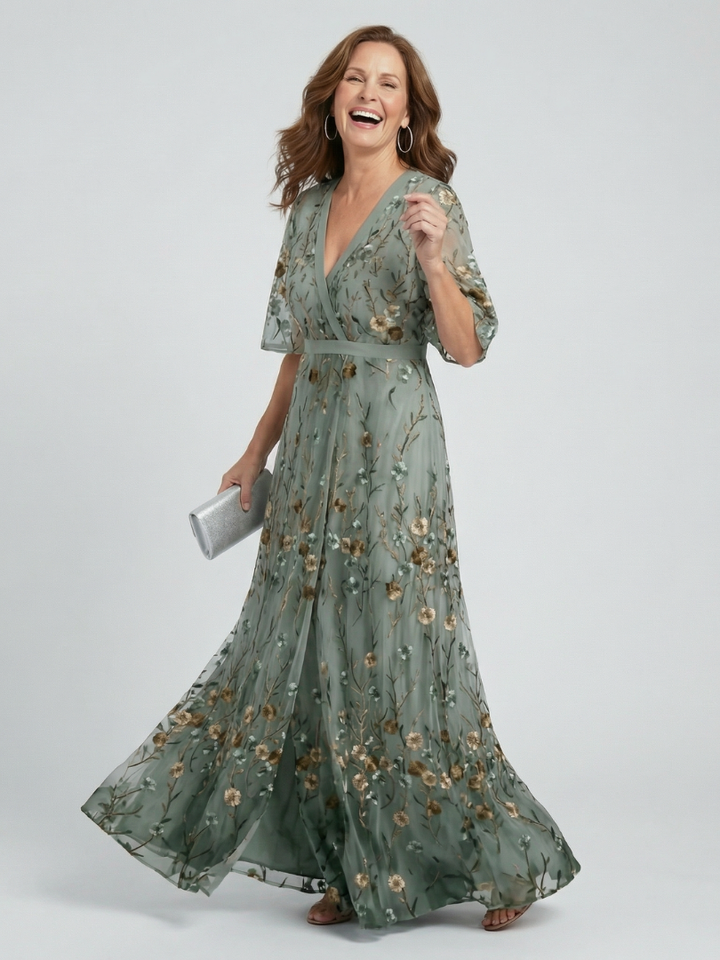 Maxi Halter Dress Bloom Flow Selora