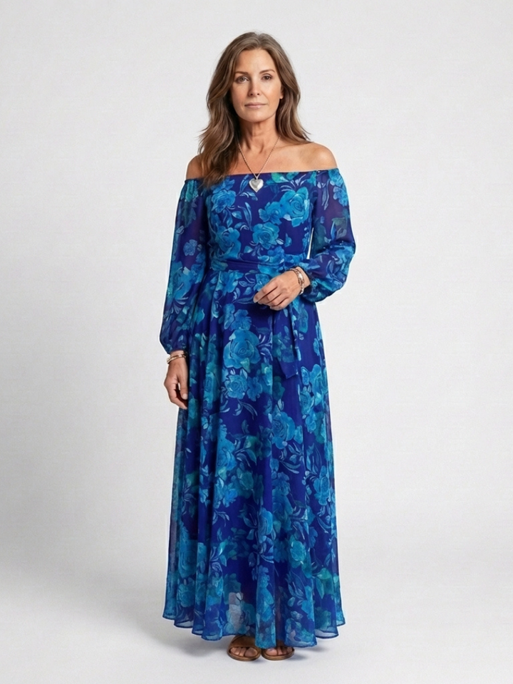 Aspen Off-Shoulder Floral Maxi Dress