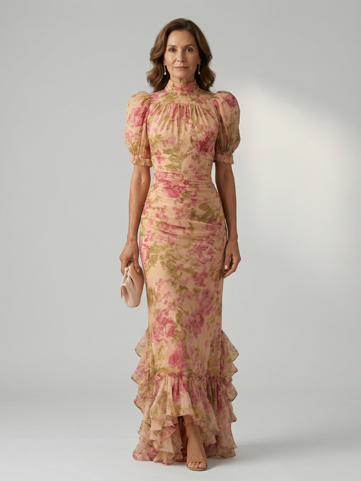 Vianne Soft High Neck Maxi Dress