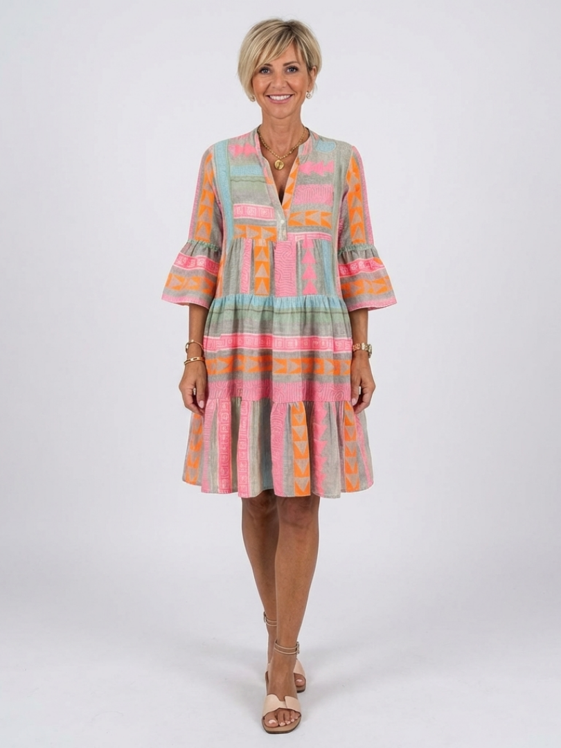 Geometric Print Dress Maelle
