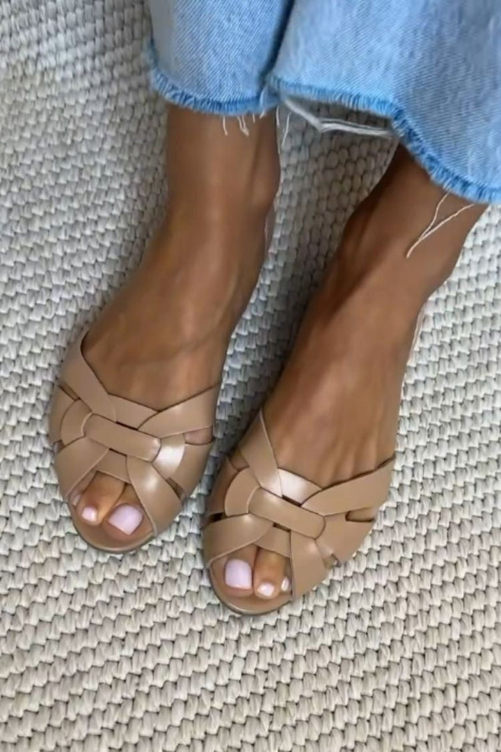 Serafina | Natural Braided Sandals - Natural Elegance and Comfort