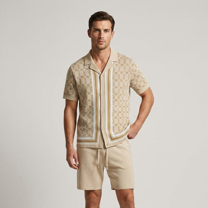 Reid Geometric Knit Two-Piece Set