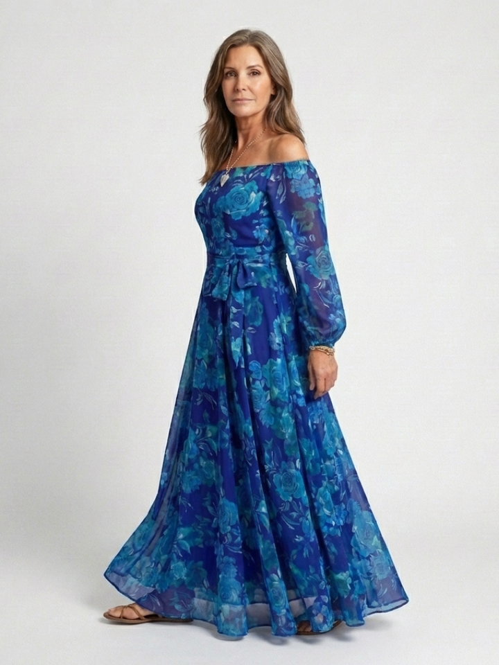 Aspen Off-Shoulder Floral Maxi Dress