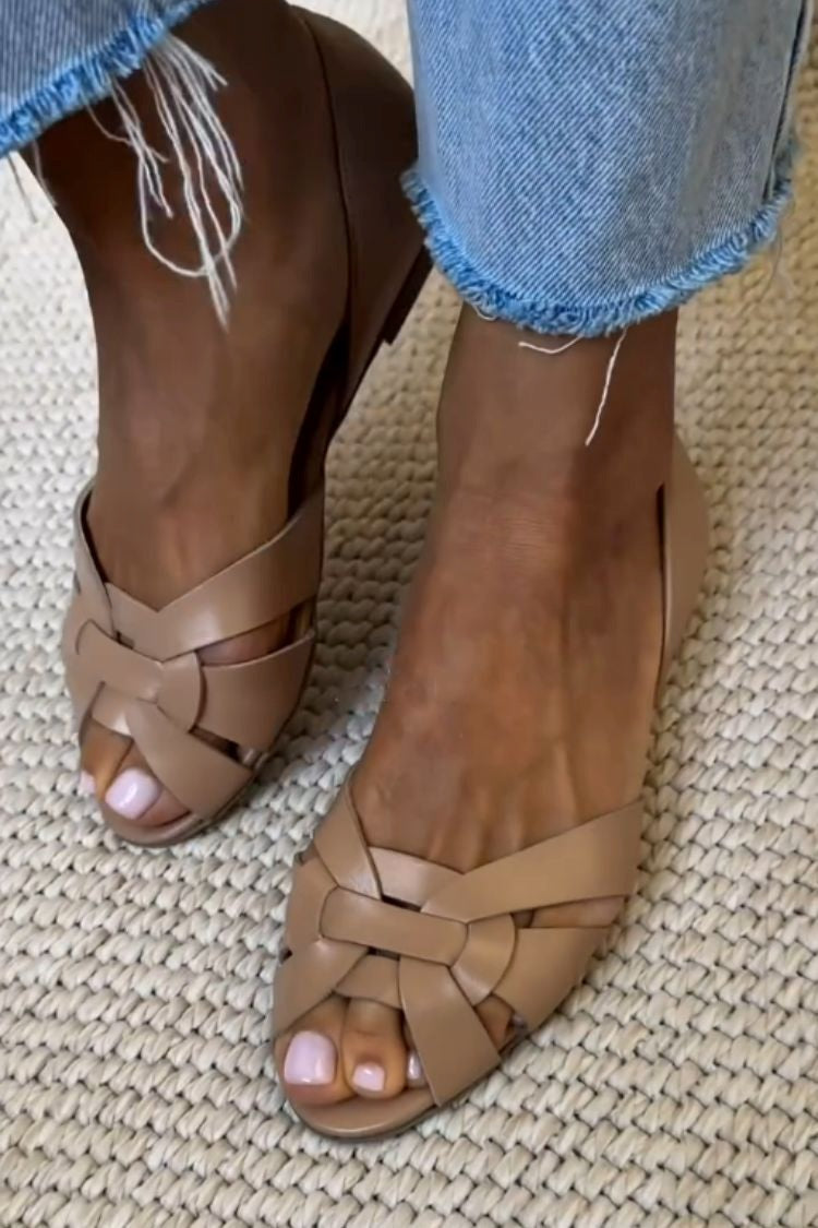 Serafina | Natural Braided Sandals - Natural Elegance and Comfort