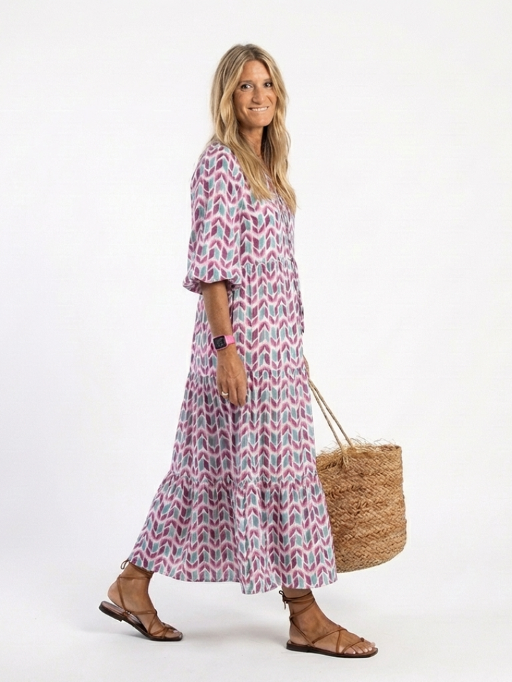 Midi Dress with Long Sleeves Mireya