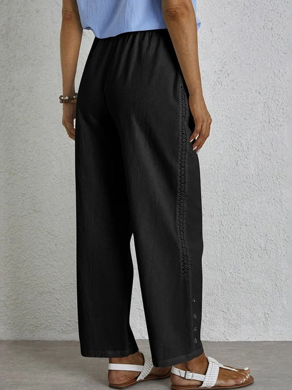 Shania - Relaxed Fit Pants with Buttons