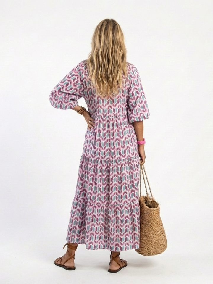 Midi Dress with Long Sleeves Mireya