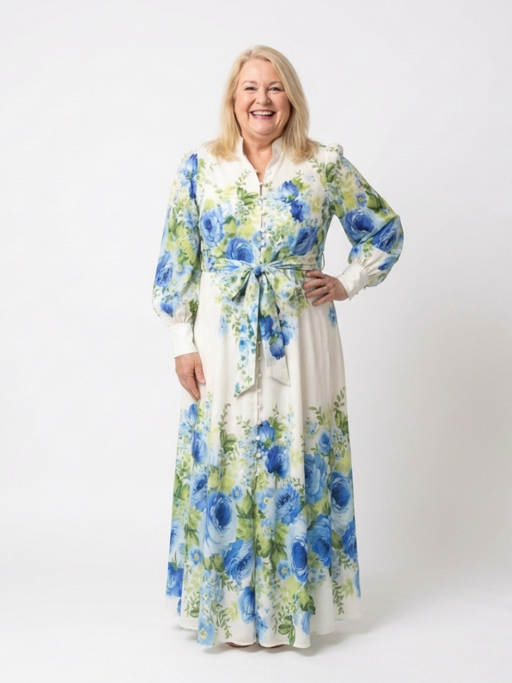 Nora Floral Long Sleeve Maxi Dress