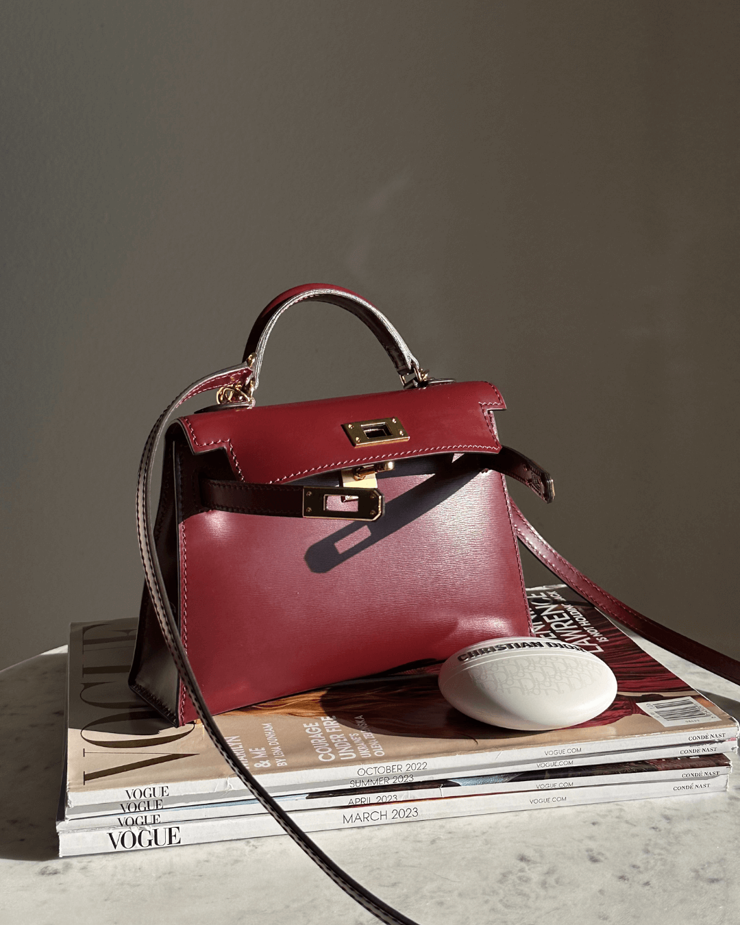Elegant Burgundy Leather™ - Mini Bag
