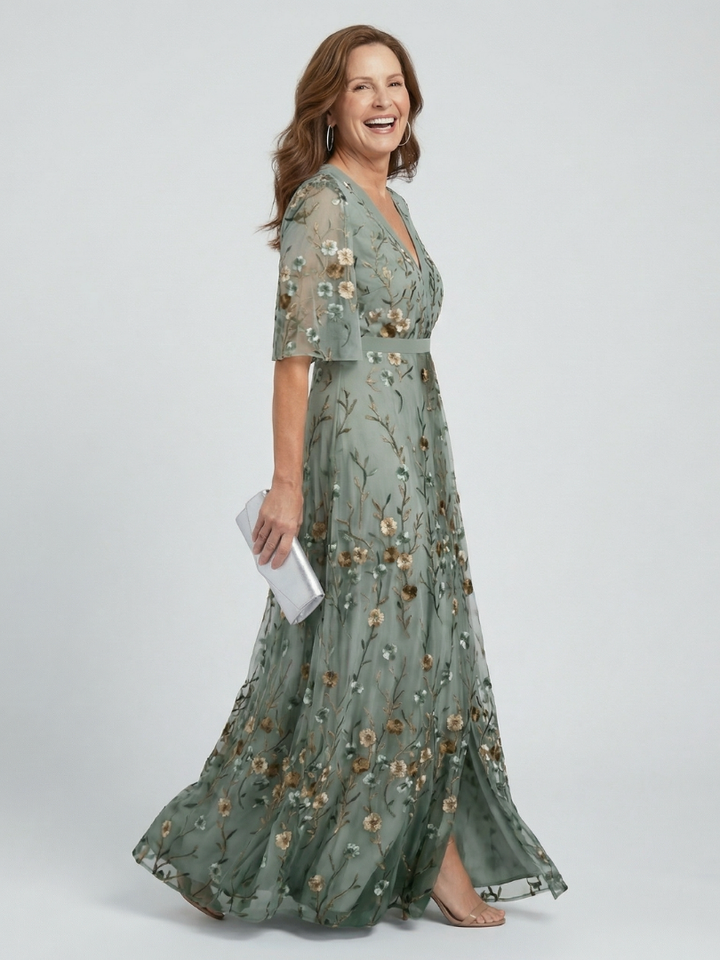 Maxi Halter Dress Bloom Flow Selora