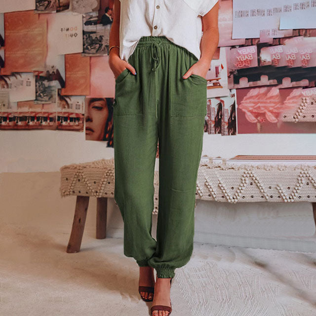 Kaeli – Elegant Pants with Drawstring