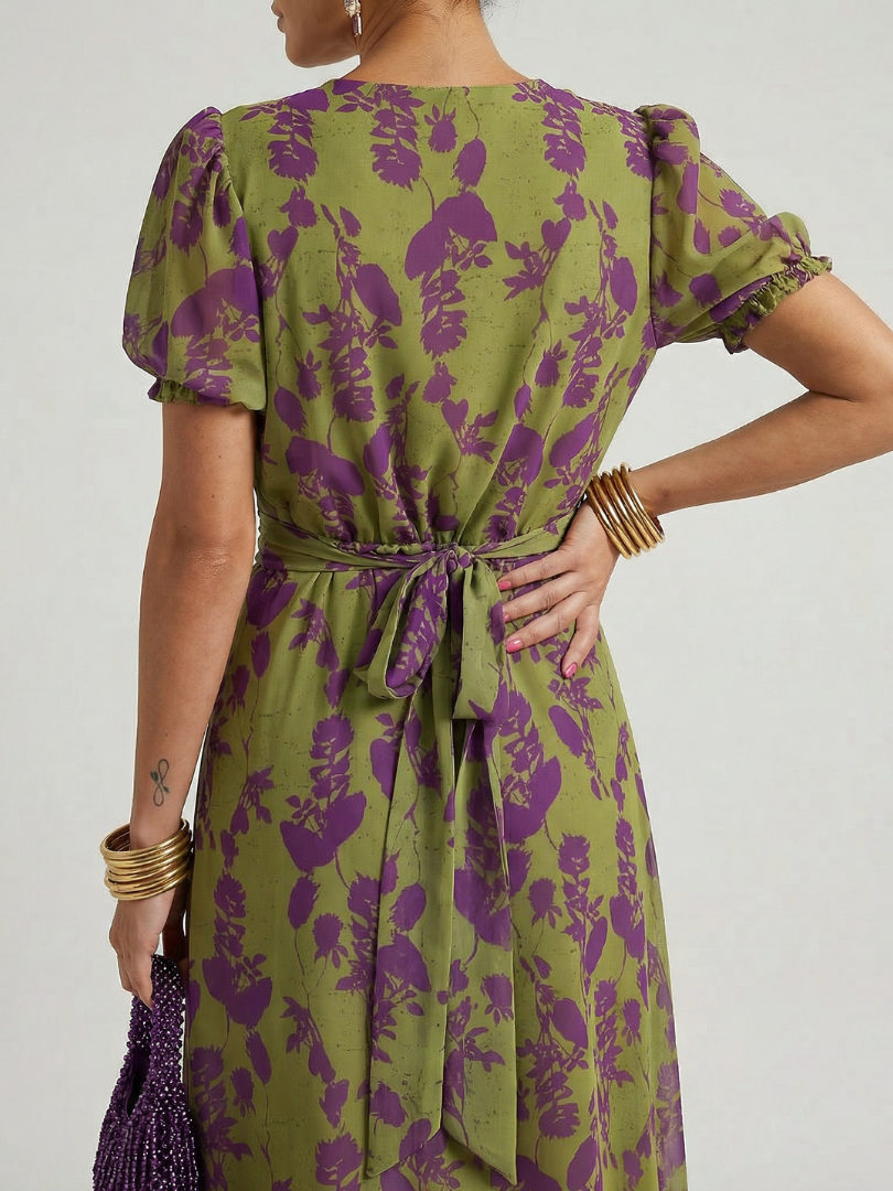 Relaxed Floral Midi Dress