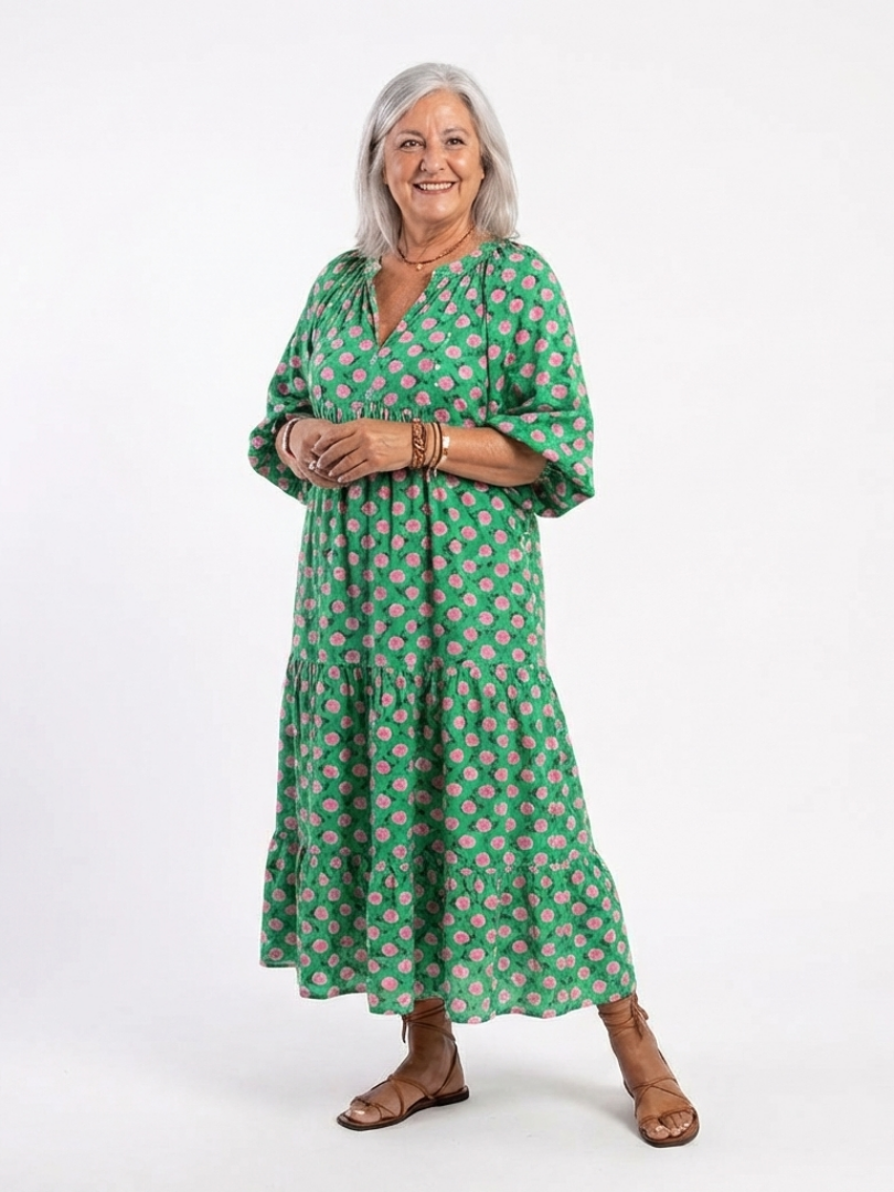 Floral Print Midi Dress Fiora