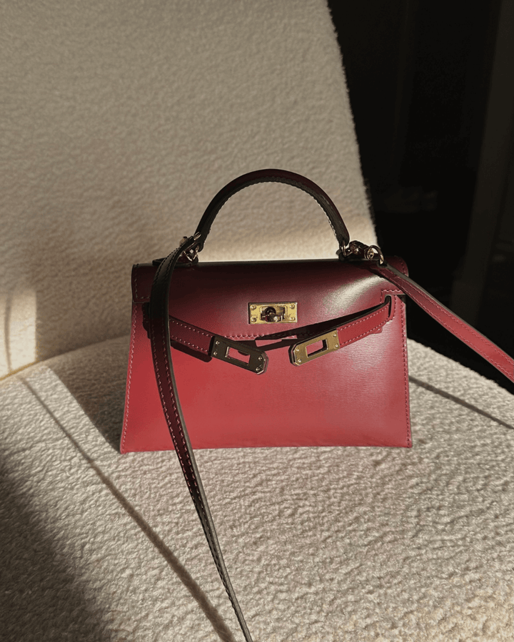 Elegant Burgundy Leather™ - Mini Bag