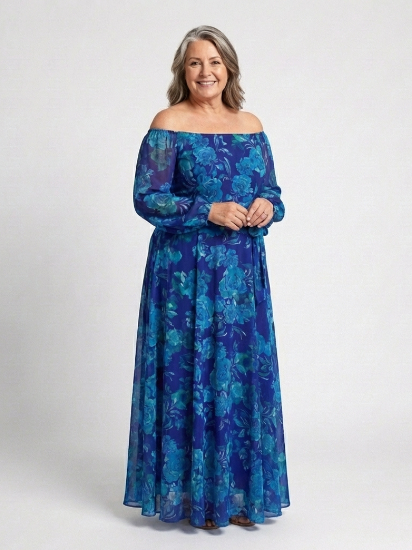 Aspen Off-Shoulder Floral Maxi Dress