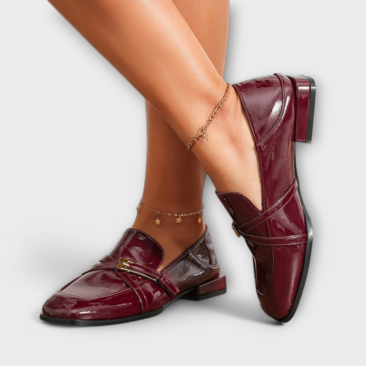 Isabel - Burgundy Moccasins