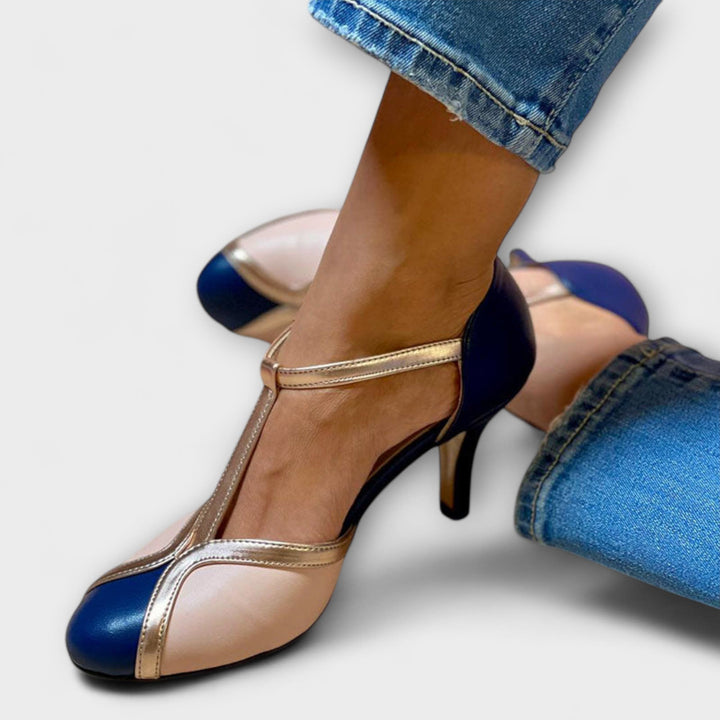 Alicia – High Heels with Bicolor T-Strap
