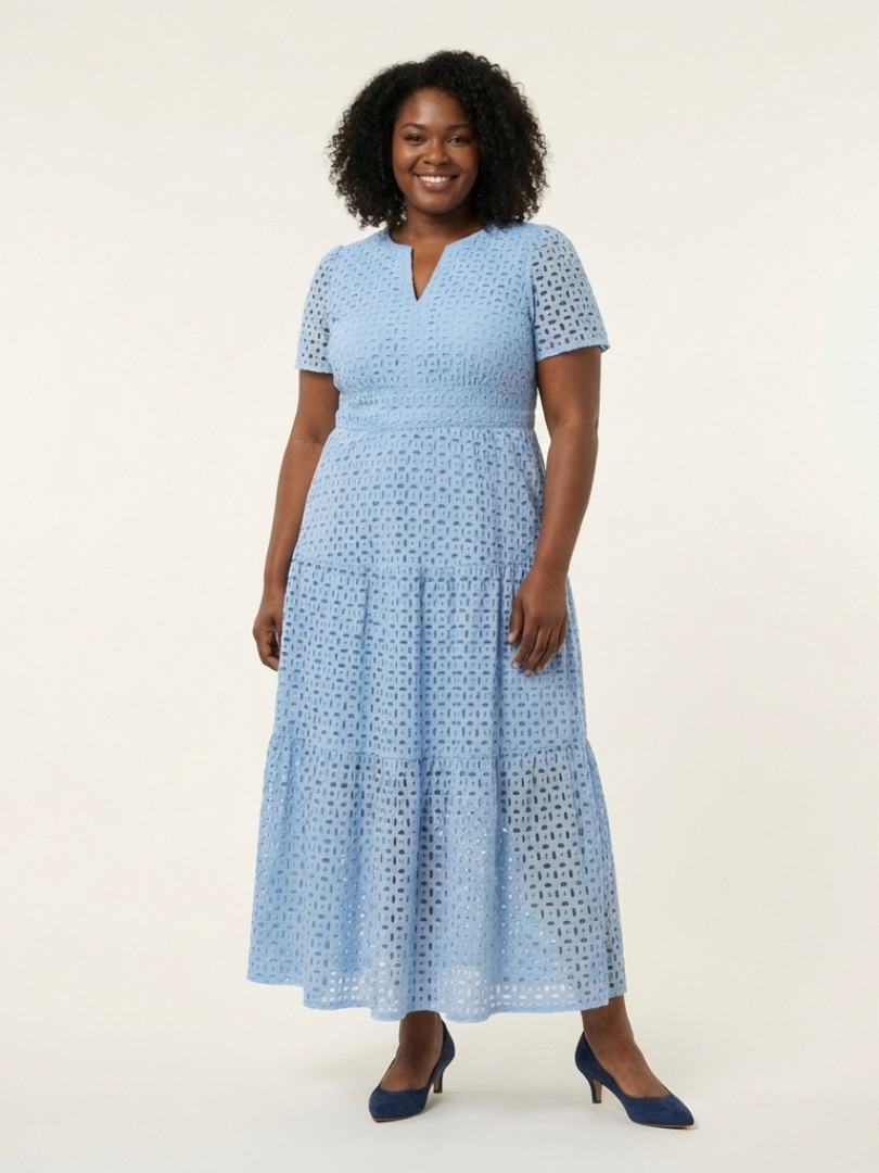 Brielle Short Sleeve Midi Dress