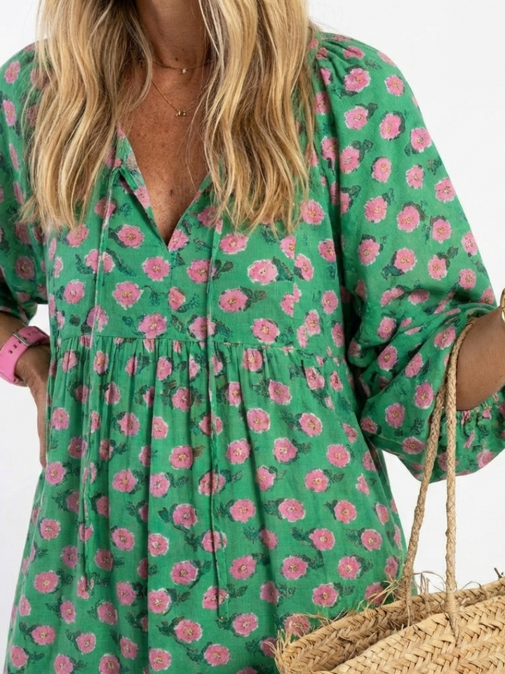 Floral Print Midi Dress Fiora