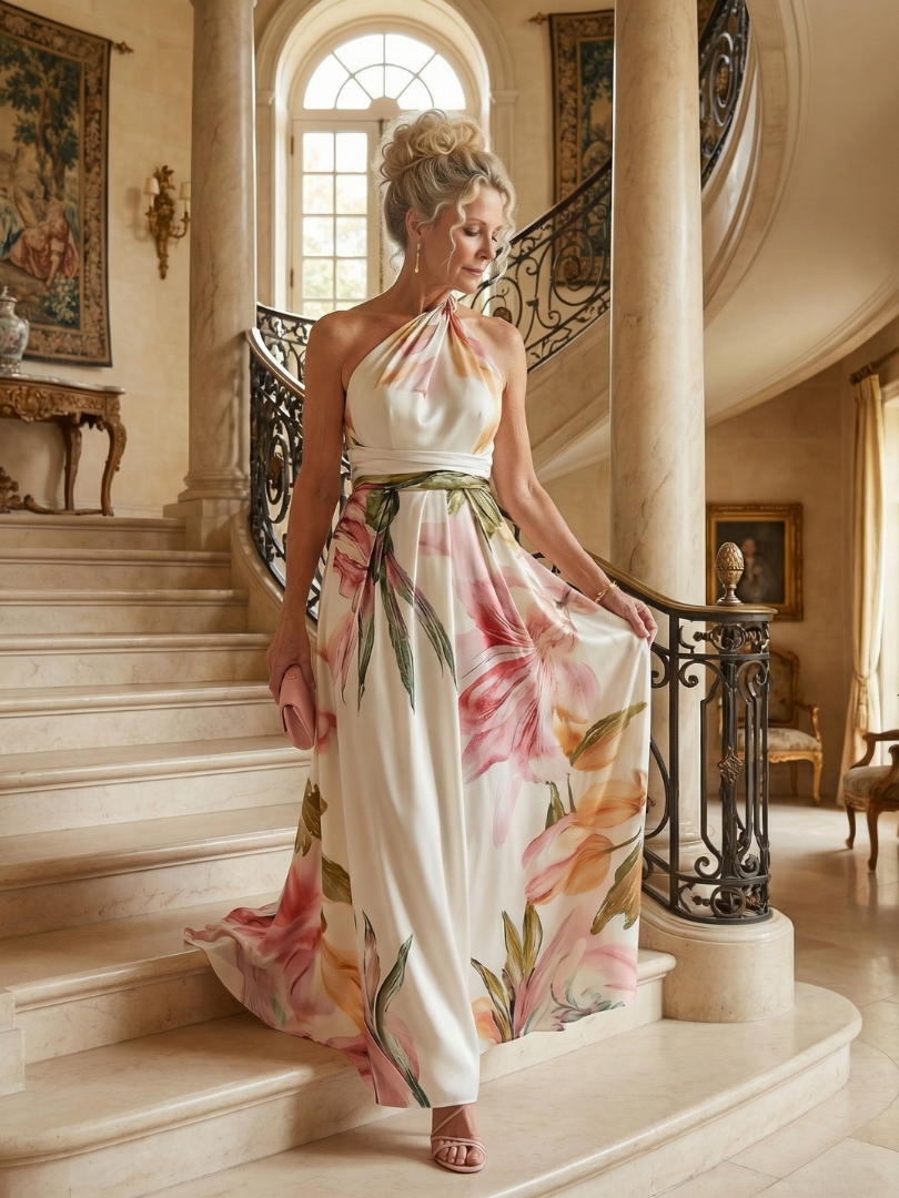 Light Floral Maxi Dress Amiel