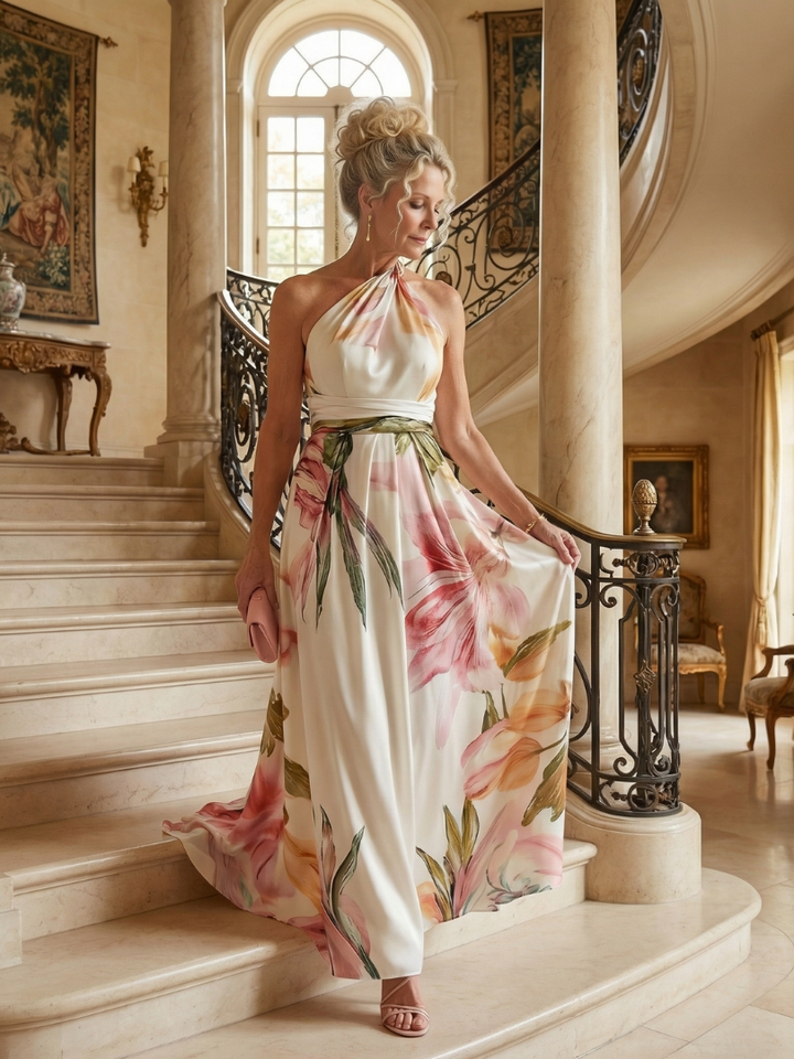 Light Floral Maxi Dress Amiel