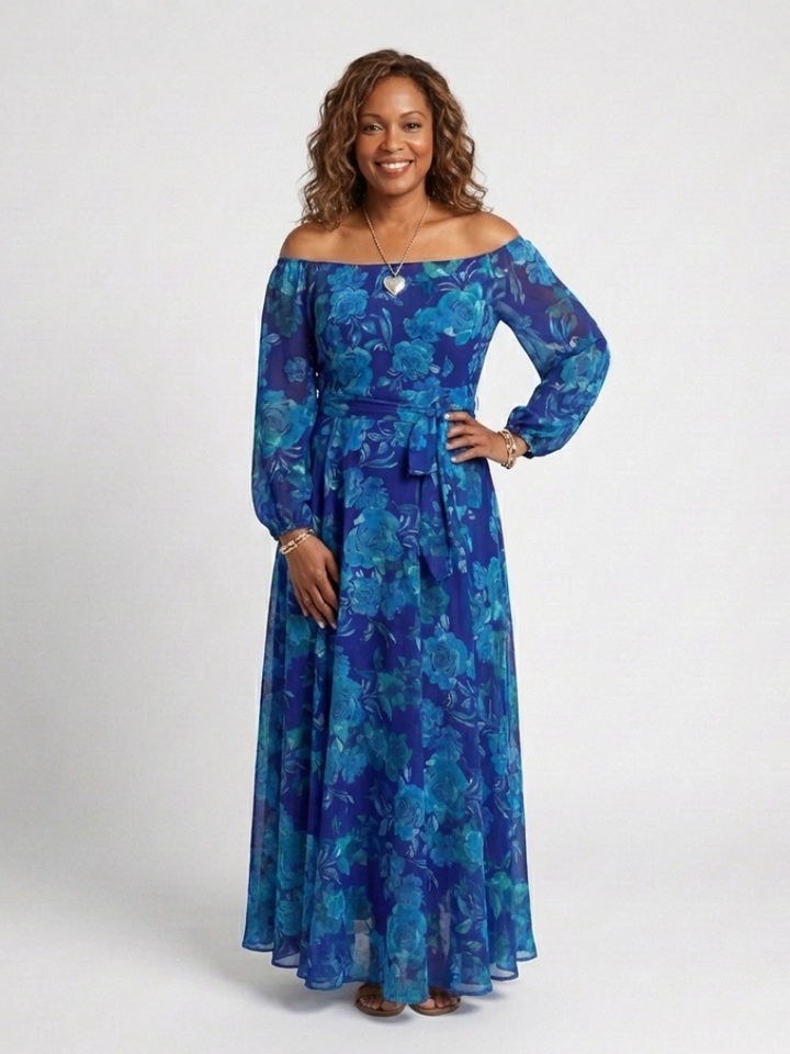 Aspen Off-Shoulder Floral Maxi Dress