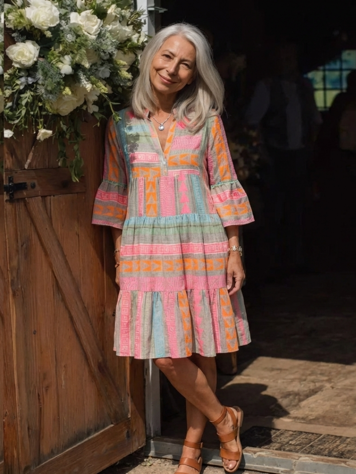 Geometric Print Dress Maelle