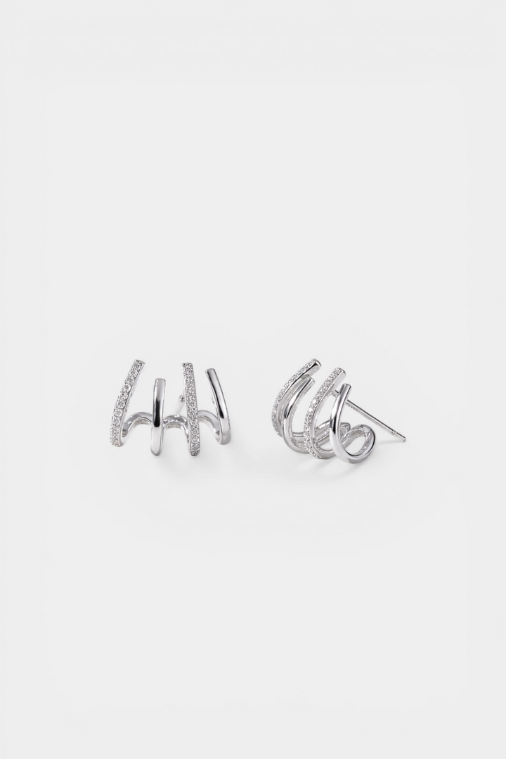 EARRINGS WITH ZIRCONIA