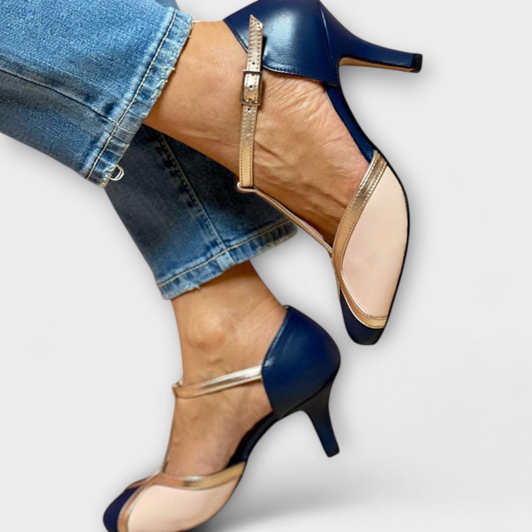 Alicia – High Heels with Bicolor T-Strap