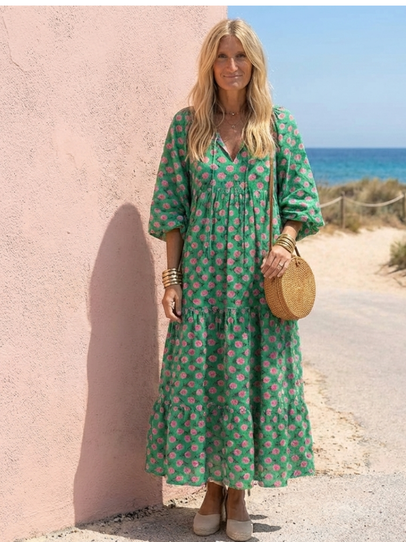 Floral Print Midi Dress Fiora