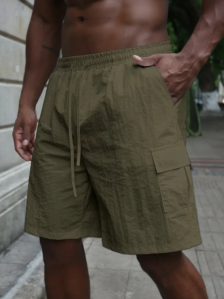 Breathable Shorts with Elastic Waistband