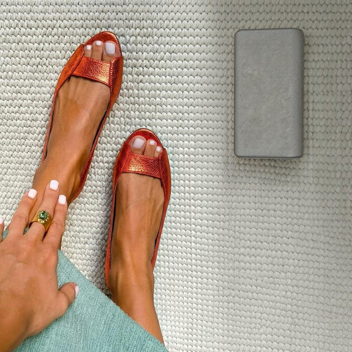 Adelina | Golden Sandals, Chic Comfort and Elegance