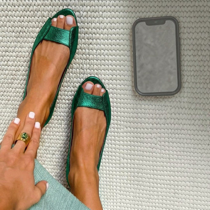 Adelina | Golden Sandals, Chic Comfort and Elegance