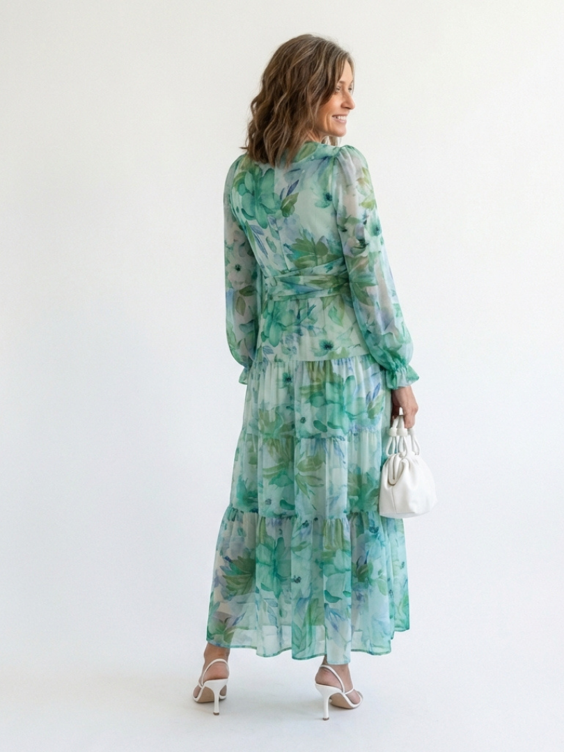 Althea Long Sleeve Floral Maxi Dress