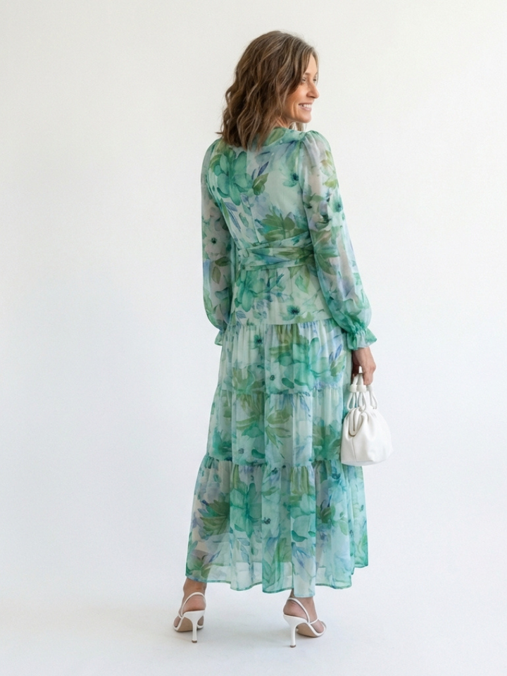 Althea Long Sleeve Floral Maxi Dress