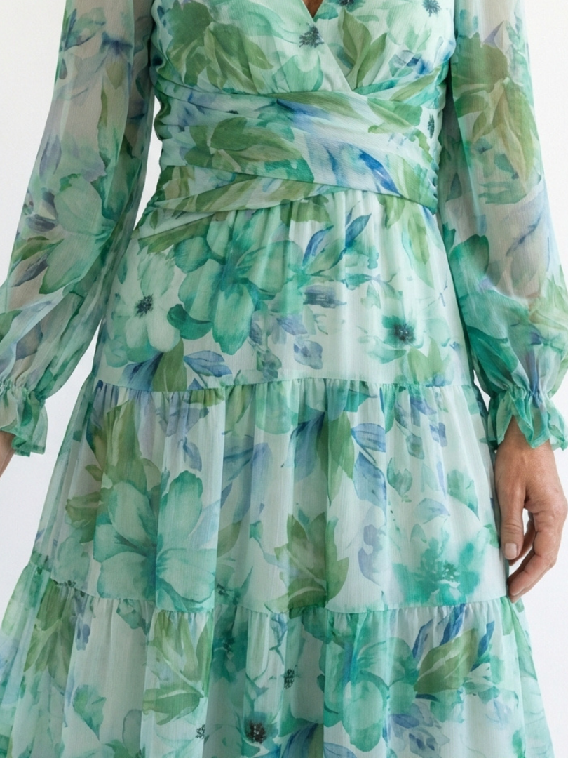 Althea Long Sleeve Floral Maxi Dress