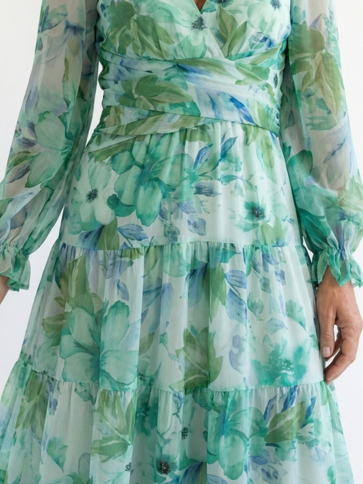 Althea Long Sleeve Floral Maxi Dress